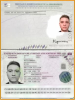 British passport Blurry
