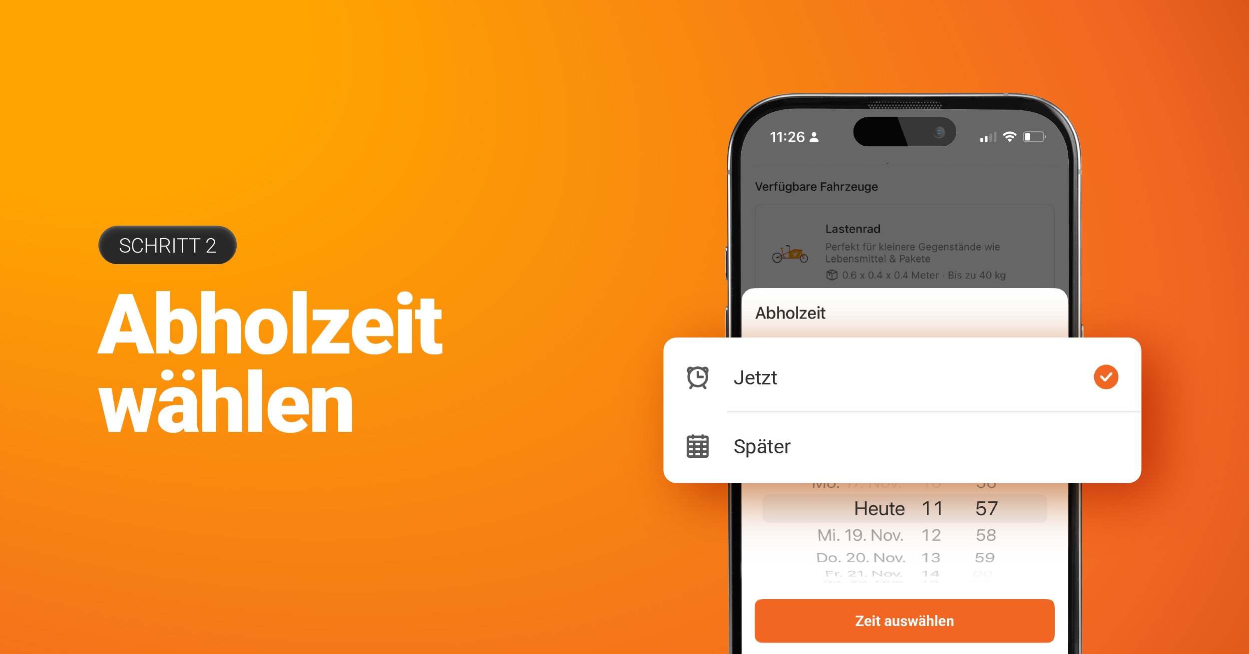 Schritt 2 Abholzeit wählen