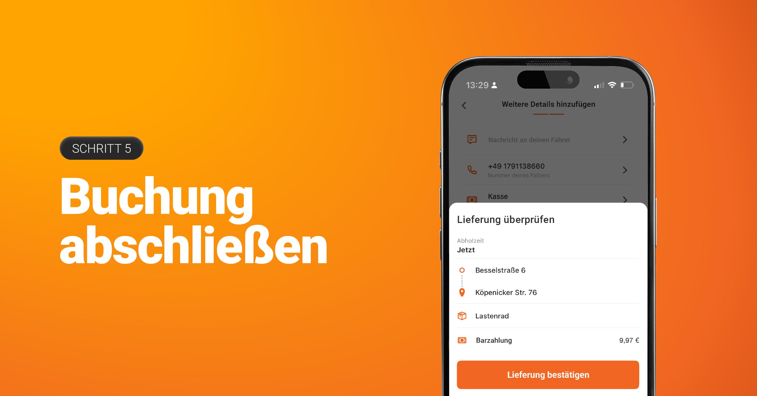 Schritt 5 Buchung abschließen