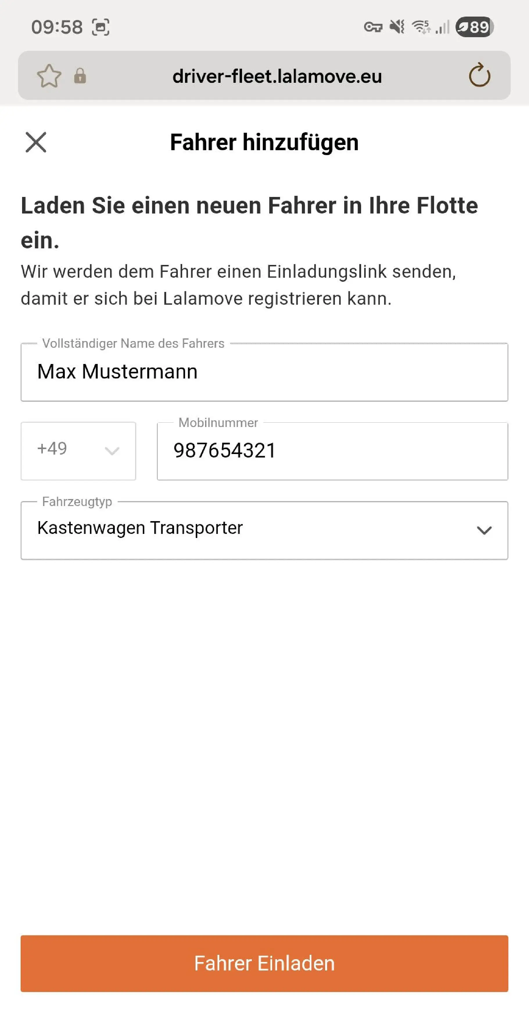 5 Driver Registration (DE)