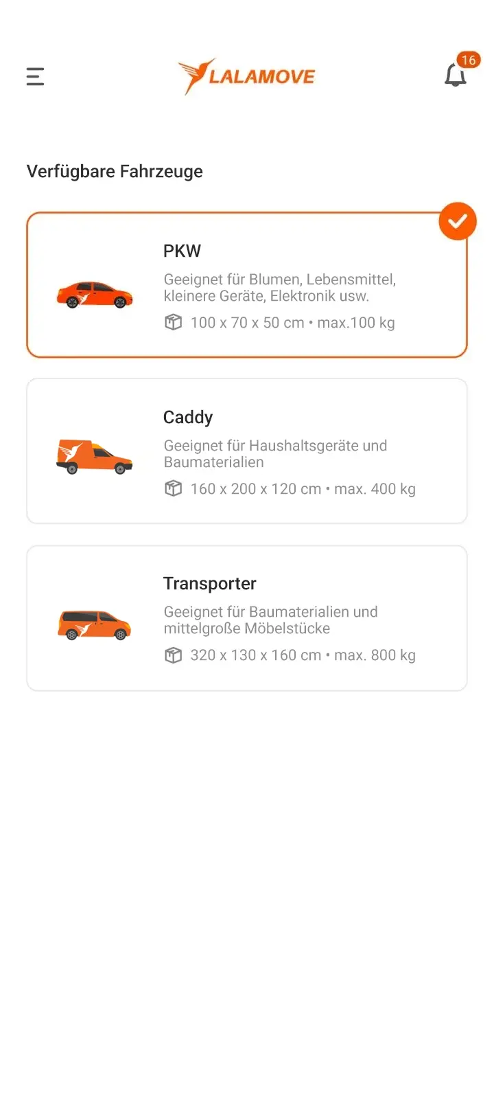 Step 2 - Vehicle Select_DE